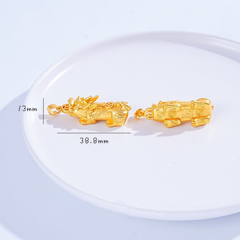 Fortune Coin Pixiu Pendant Necklace