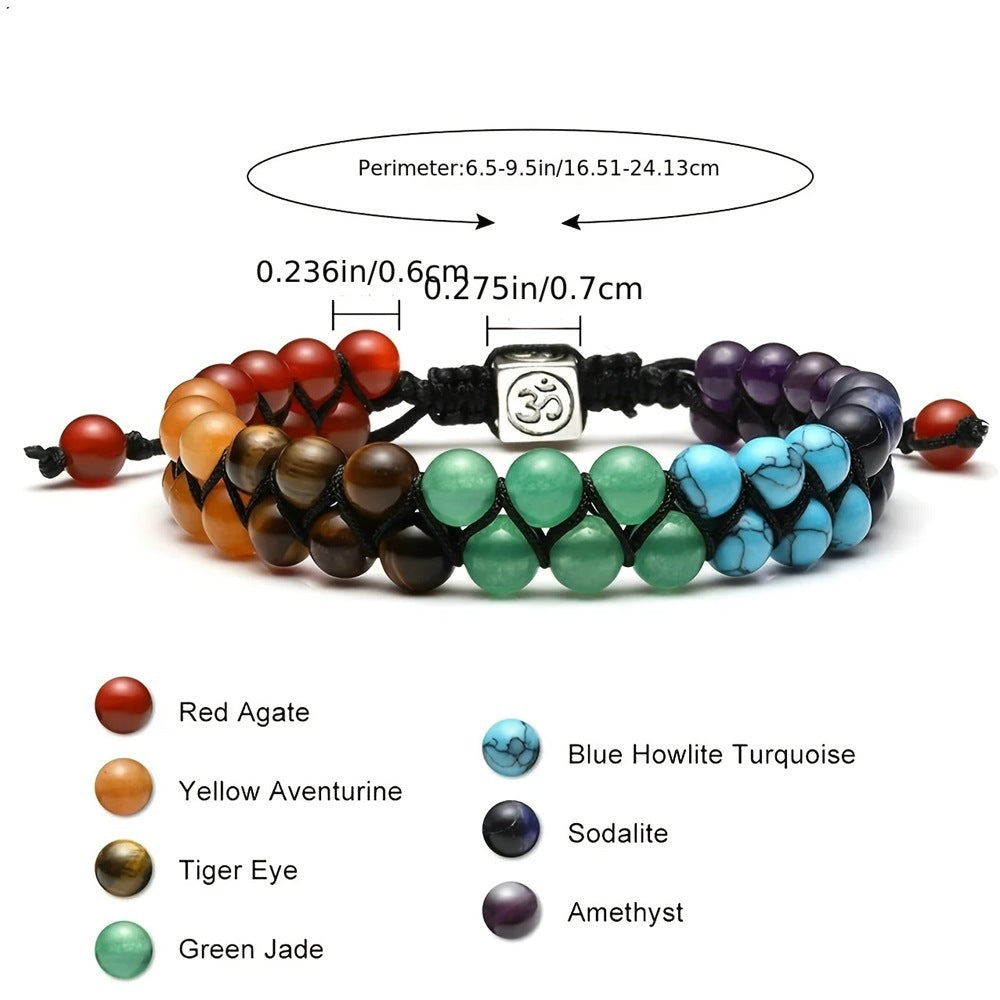 7 Chakra Healing Stone Braided Bracelet