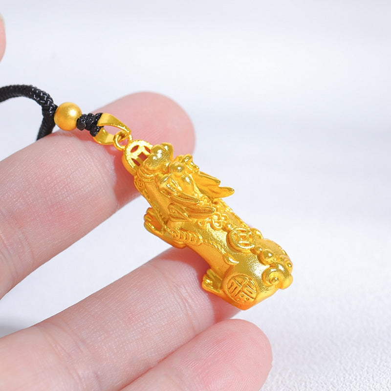 Fortune Coin Pixiu Pendant Necklace