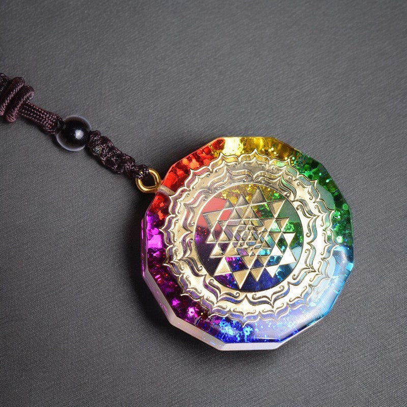7 Chakra Energy Crystal Balance Pendant Necklace 5