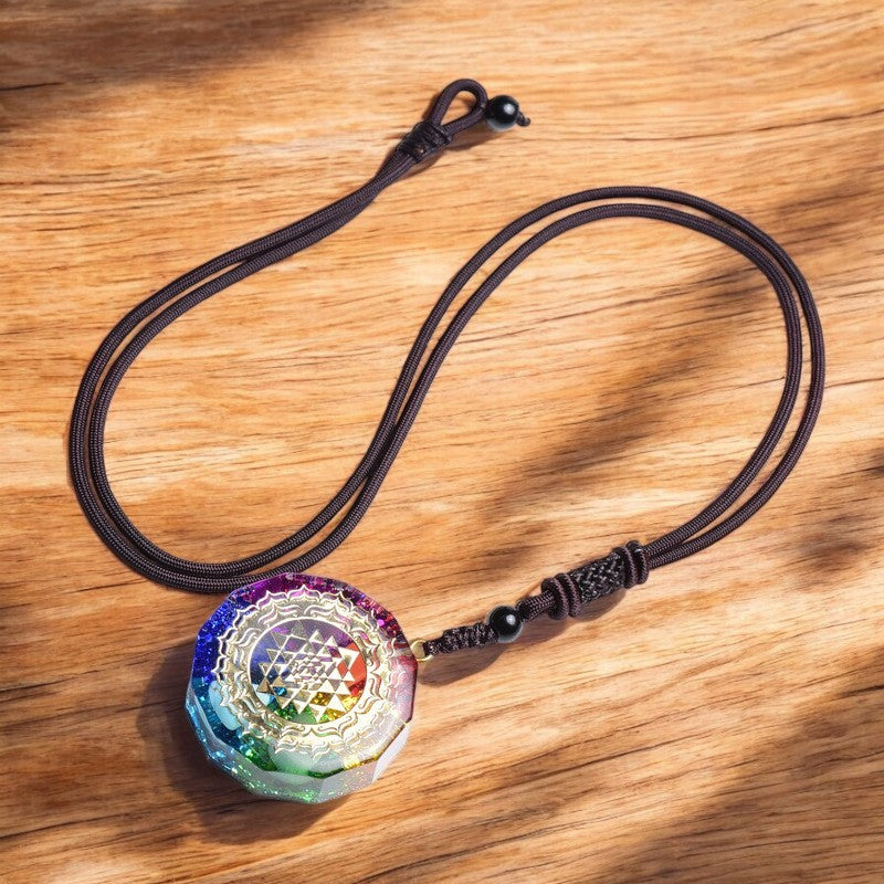 7 Chakra Energy Crystal Balance Pendant Necklace 6
