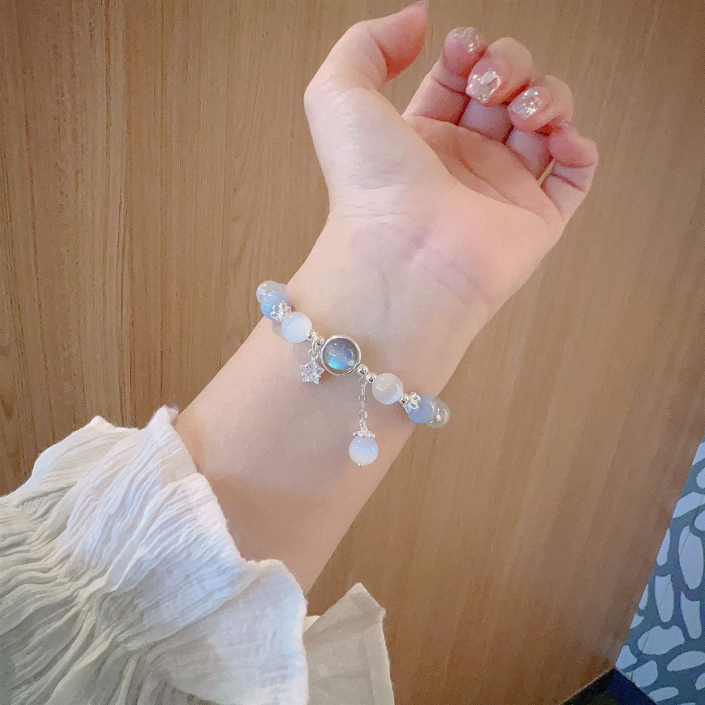 Star Charm Moonlight Cat’s Eye Bracelet