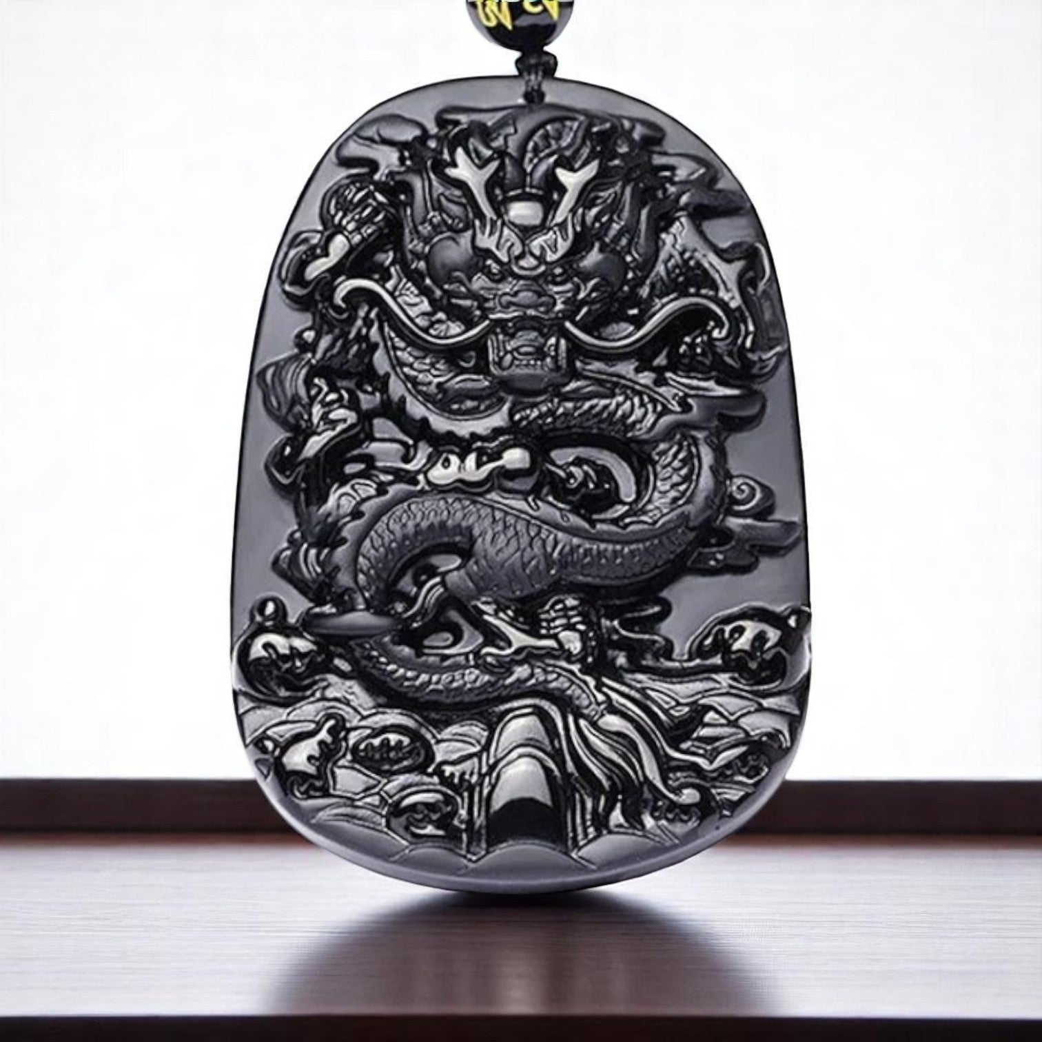 Black Obsidian Dragon Pendant 3