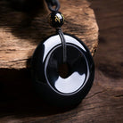Black Obsidian Peace Buckle Wealth Necklace 2