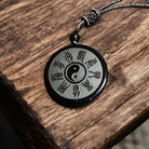 Black Obsidian Stone Yin Yang Pendant Necklace 2
