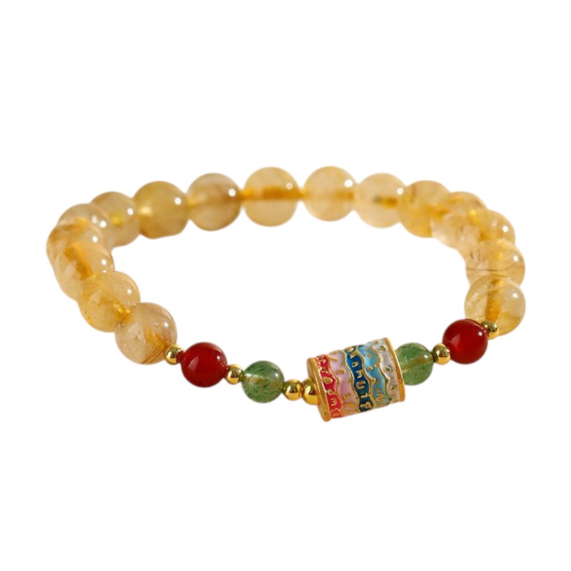 Citrine Prayer Wheel Wealth Bracelet 1