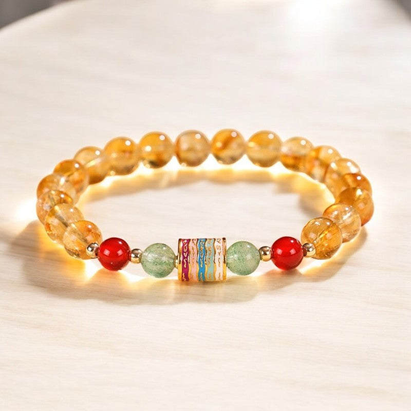 Citrine Prayer Wheel Wealth Bracelet 2