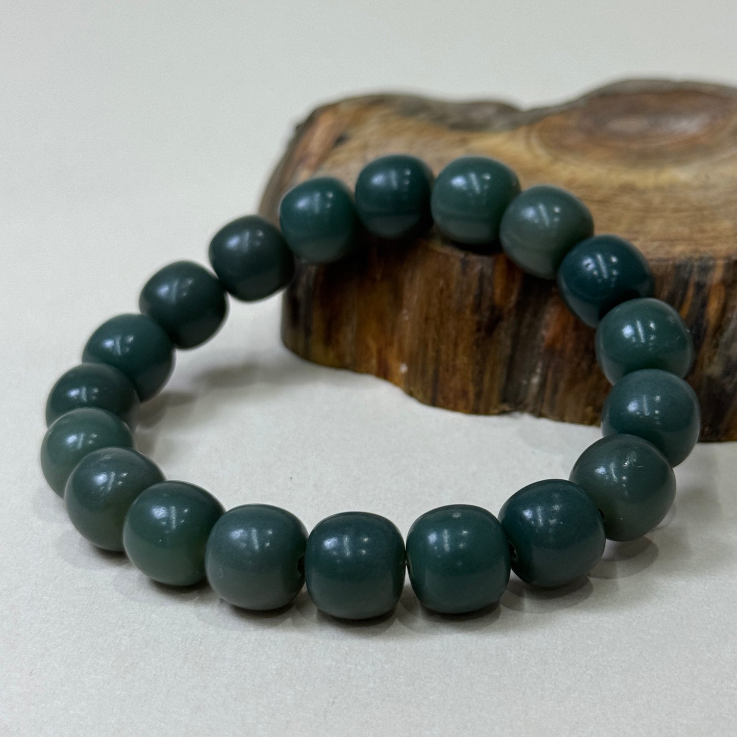 Dark Green Bodhi Beaded Bracelet