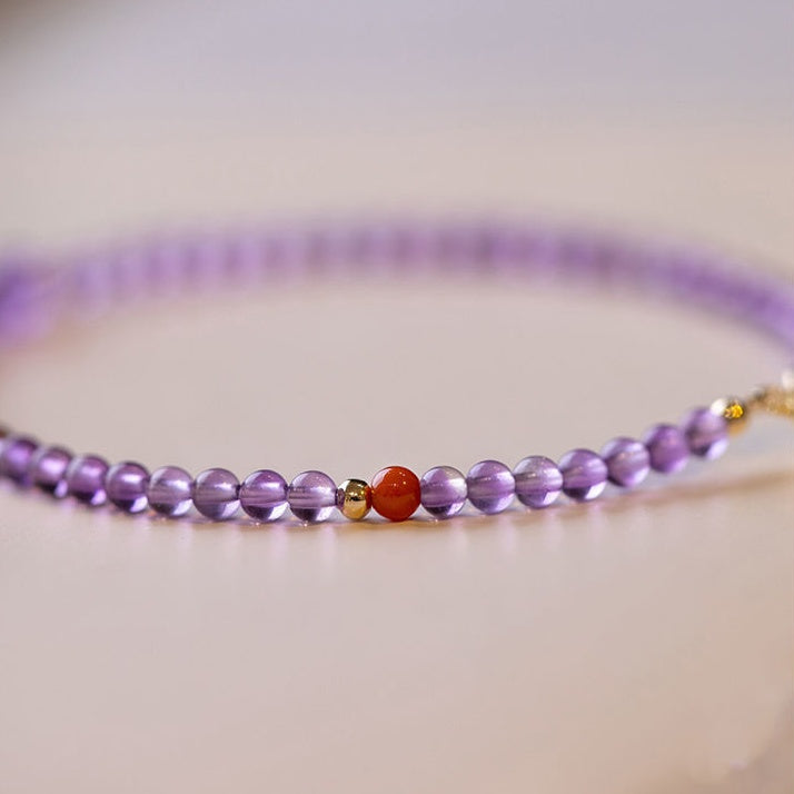 Delicate Amethyst Luck Bracelet