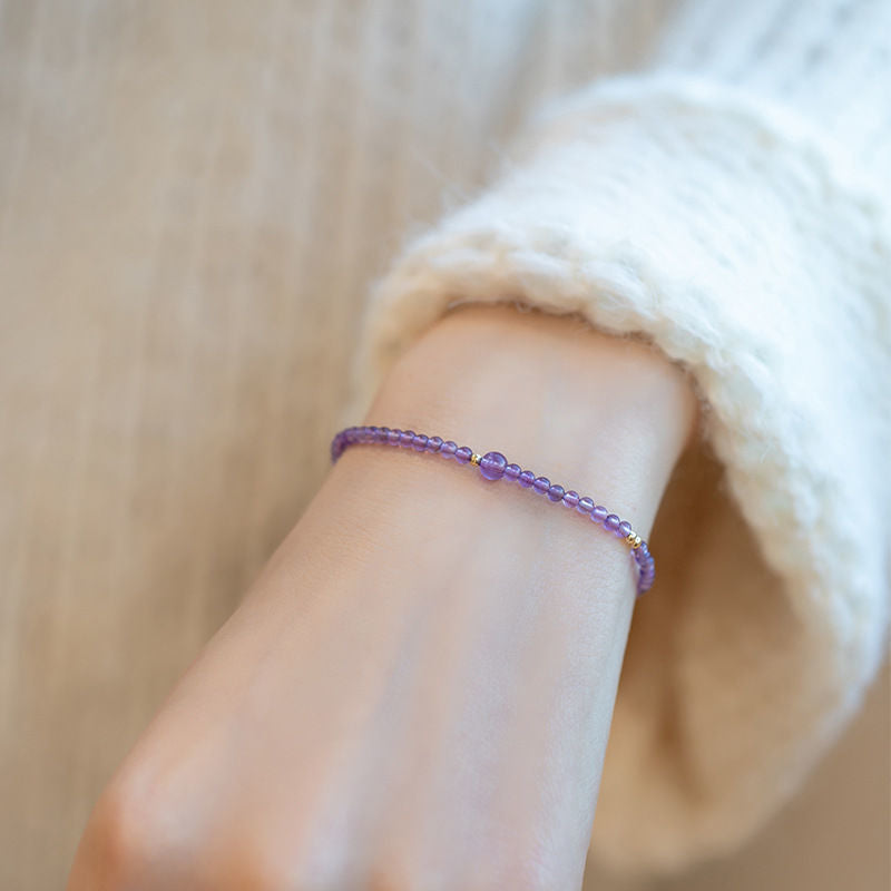 Delicate Amethyst Luck Bracelet