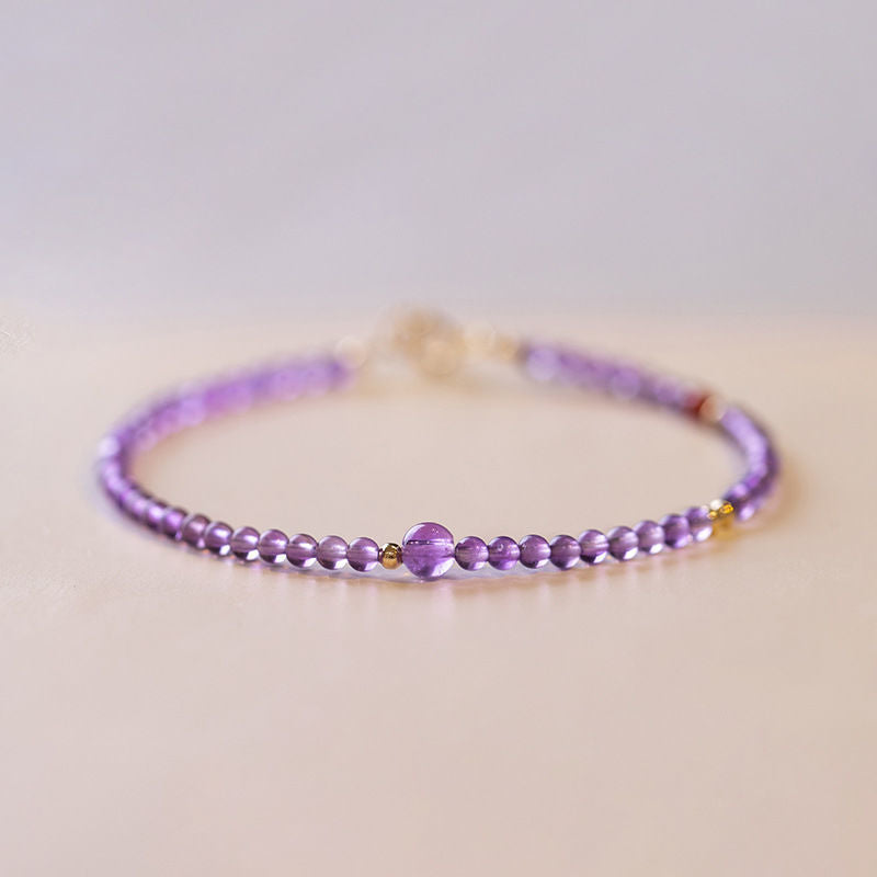 Delicate Amethyst Luck Bracelet