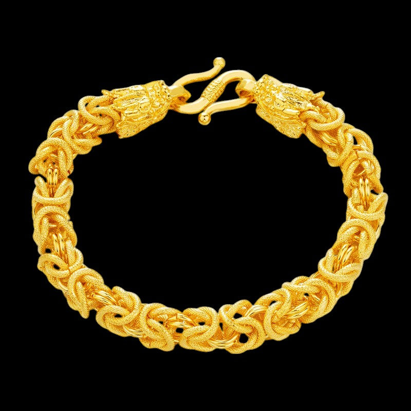 Gold Double-Dragon Guardian Bracelet 2