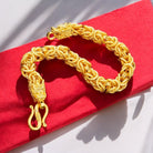 Gold Double-Dragon Guardian Bracelet 3