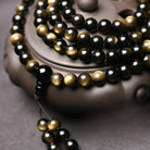 Golden Sheen Obsidian 108 Beads Bracelet Necklace