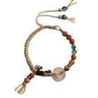 Handwoven White Agate Peace Buckle Bracelet