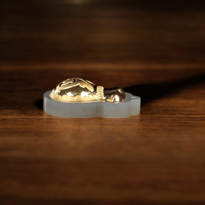 Lucky Wealth White Jade Money Bag Necklace 2