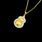 Lucky Wealth White Jade Money Bag Necklace 3