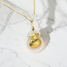 Lucky Wealth White Jade Money Bag Necklace 5