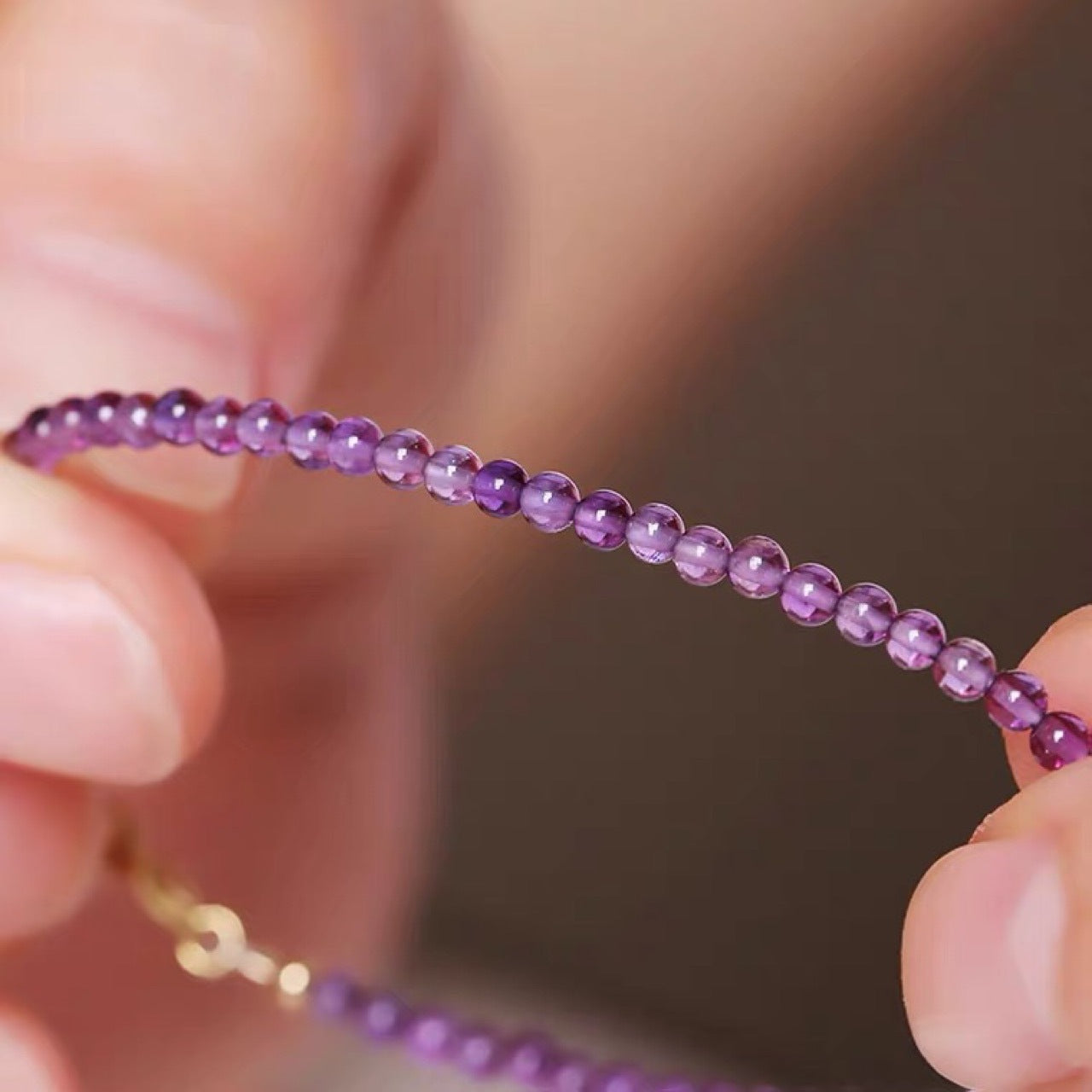 Natural Amethyst Braided Bracelet