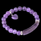 Natural Crystal Heart Pendant Healing Bracelet 6