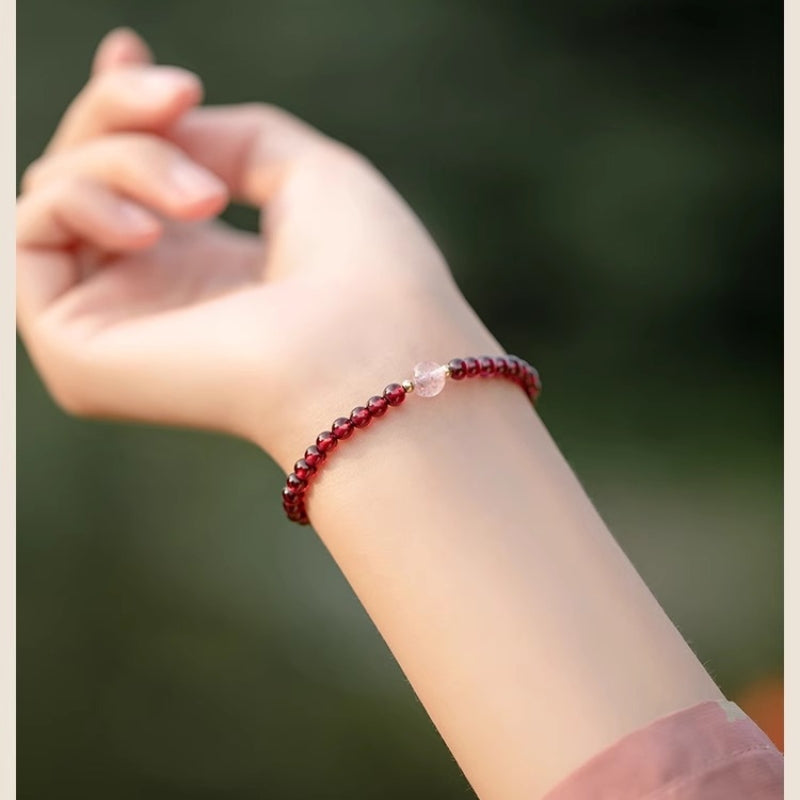 Natural Garnet Luck Healing Bracelet
