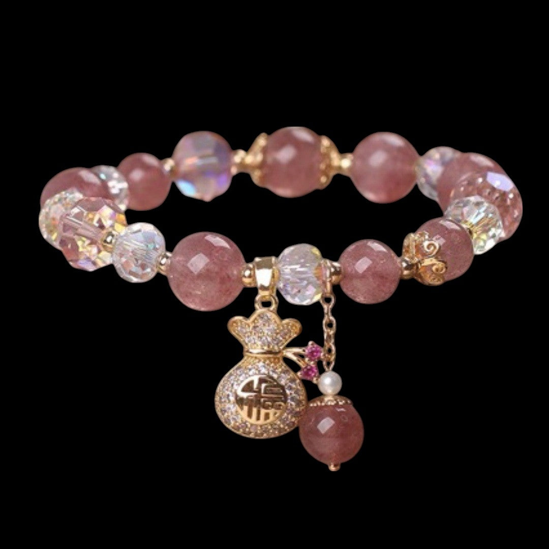 Natural_Strawberry_Quartz_Crystal_Money_Bag_Charm_Bracelet_4