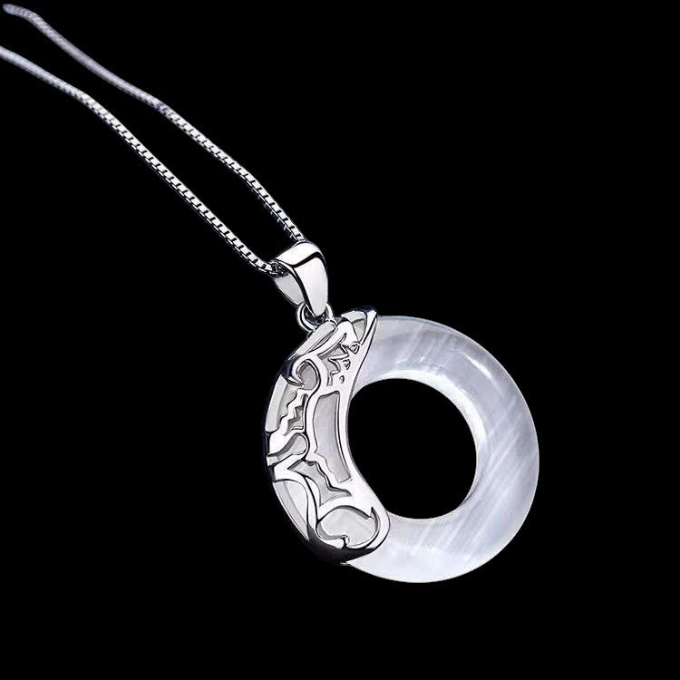 Obsidian Dragon Opal Phoenix Couple Necklace 4