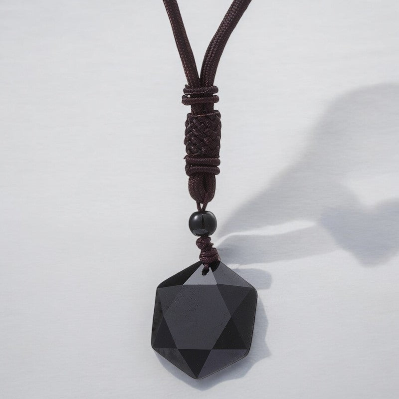 Obsidian Protection Talisman Pendant Necklace 1