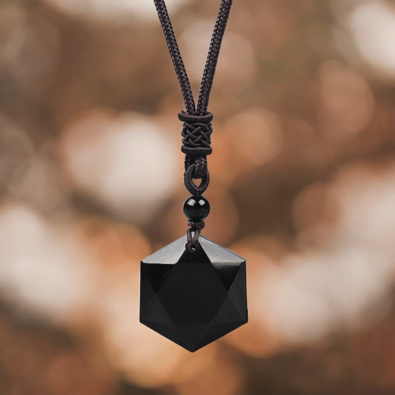 Obsidian Protection Talisman Pendant Necklace 5