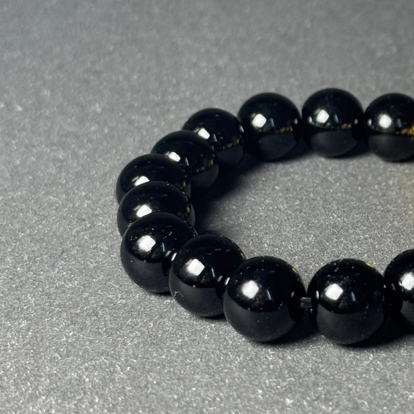 Pixiu Mantra Fengshui Black Obsidian Bracelet