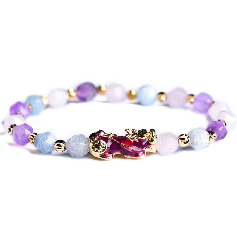 Pixiu Multistone Amethyst Balance Bracelet