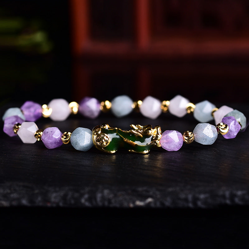Pixiu Multistone Amethyst Balance Bracelet6