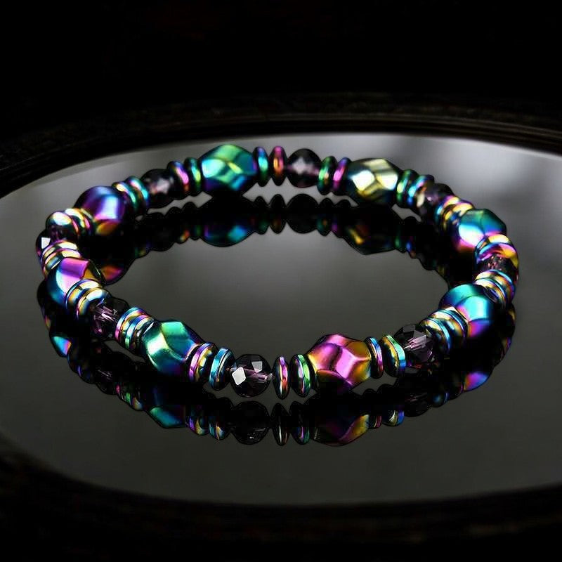Rainbow Magnetic Hematite Balance Bracelet 1