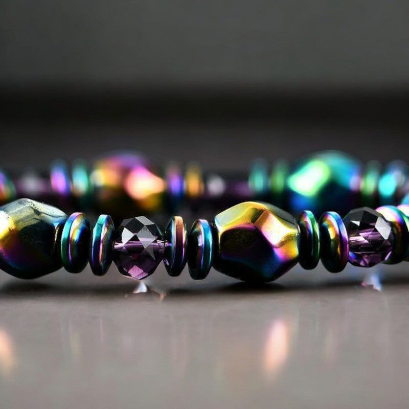 Rainbow Magnetic Hematite Balance Bracelet 2