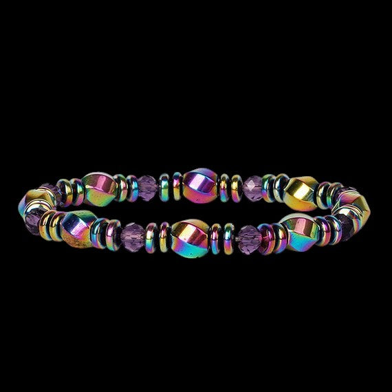 Rainbow Magnetic Hematite Balance Bracelet 4
