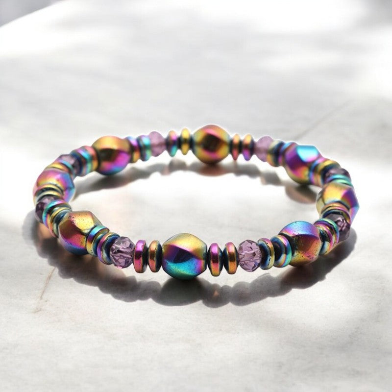 Rainbow Magnetic Hematite Balance Bracelet 6