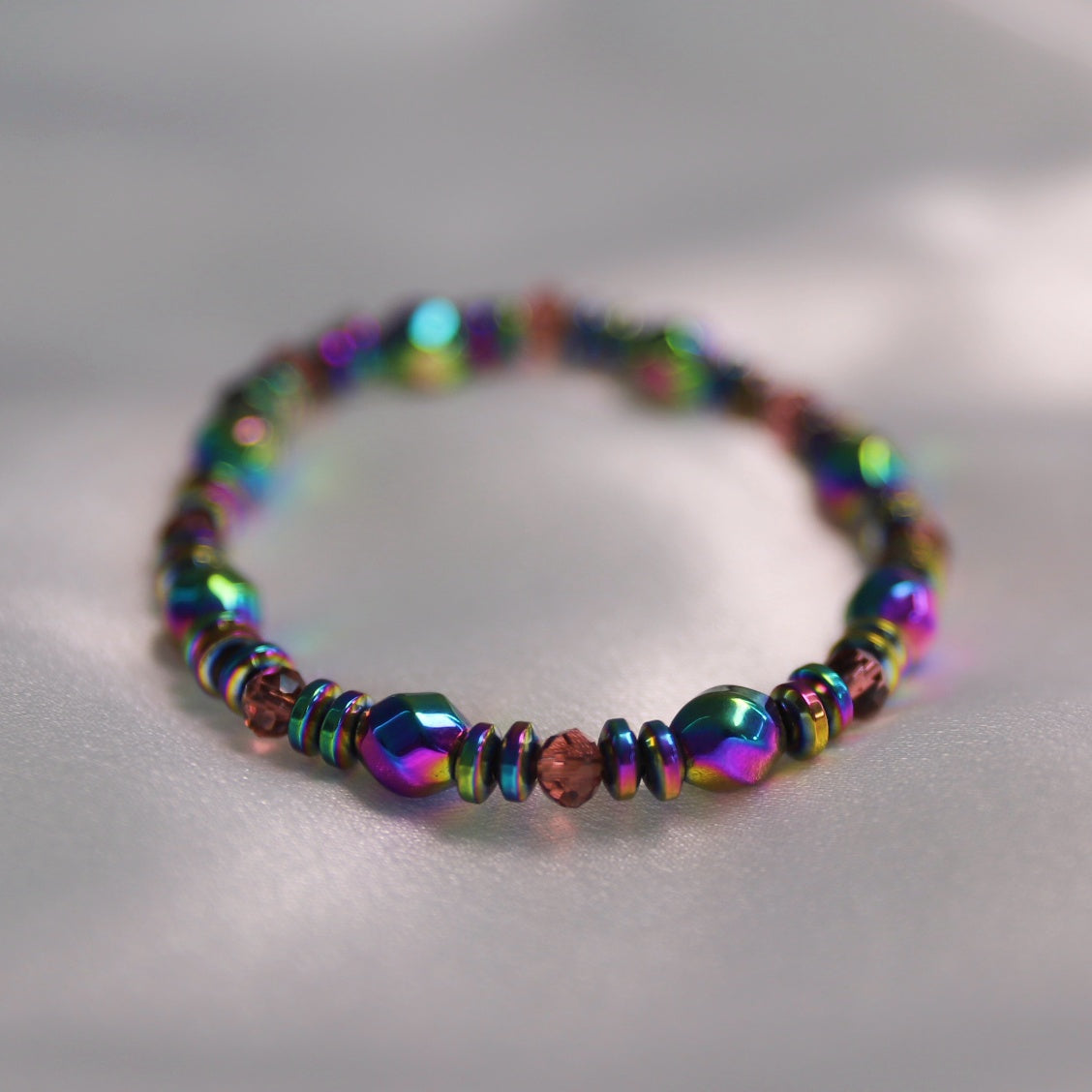 Rainbow Magnetic Hematite Balance Bracelet 8