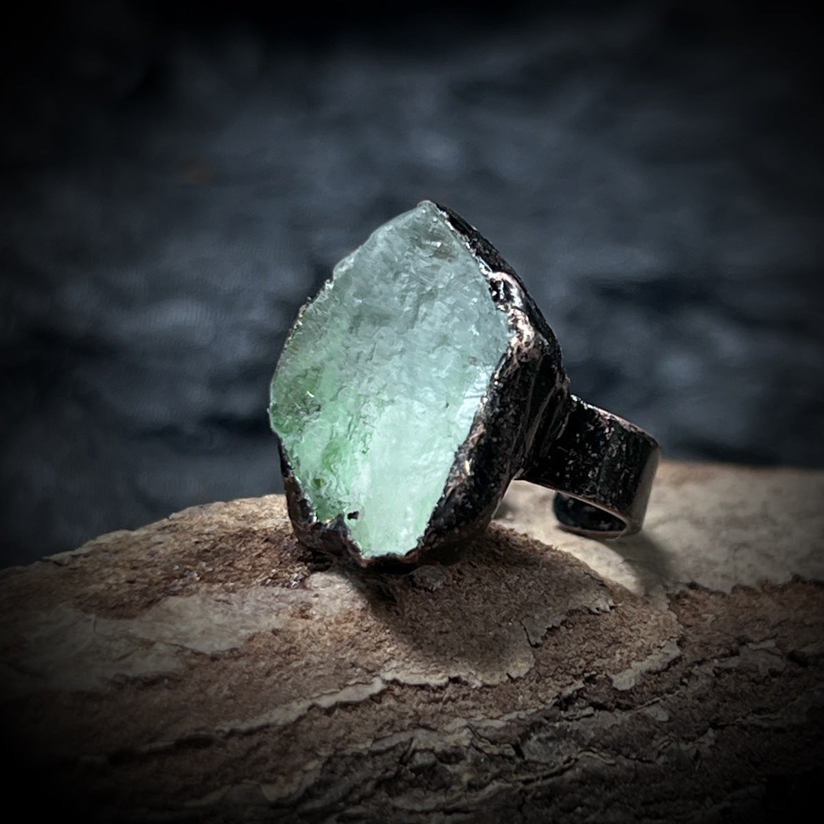 Raw Crystal Adjustable Ring