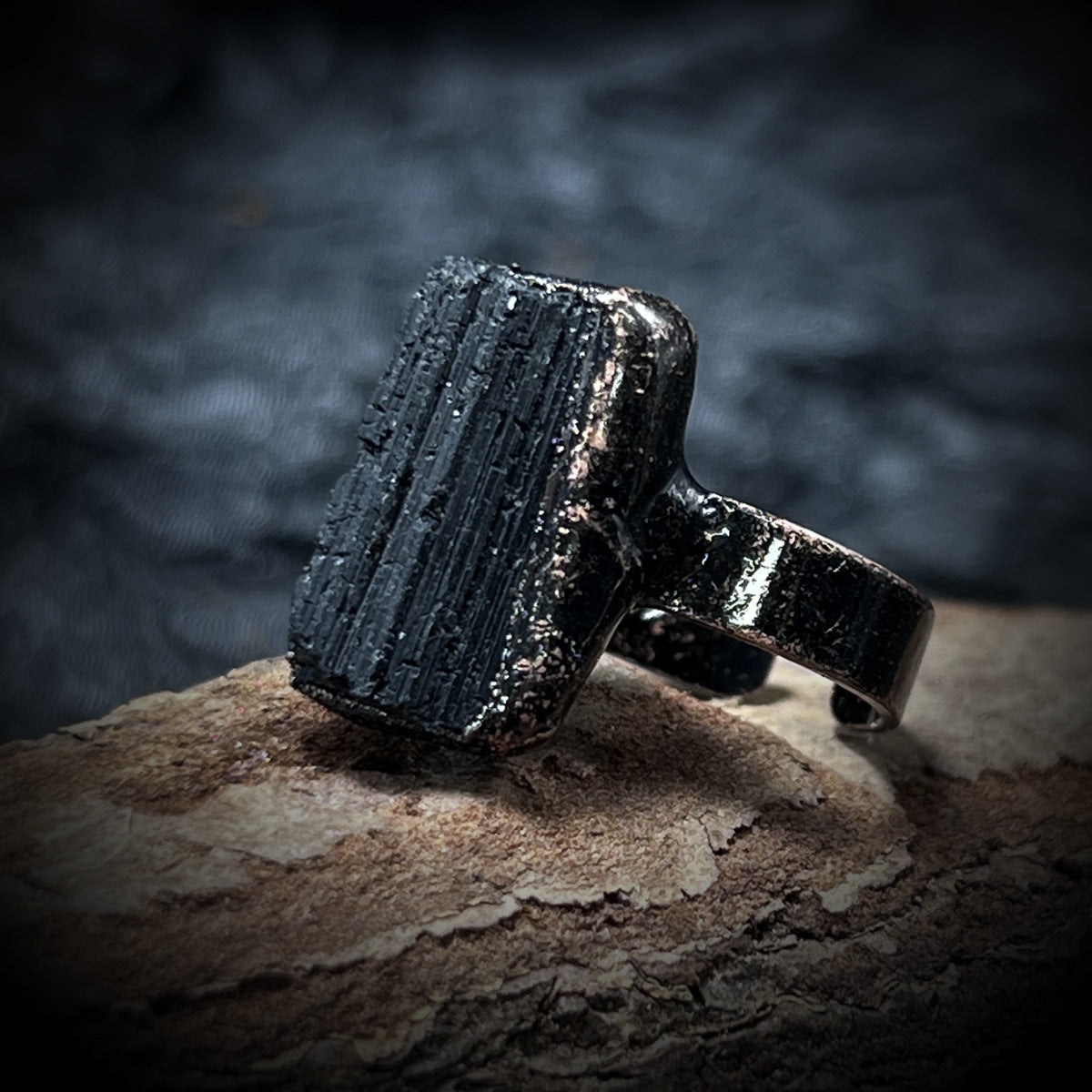 Raw Crystal Adjustable Ring