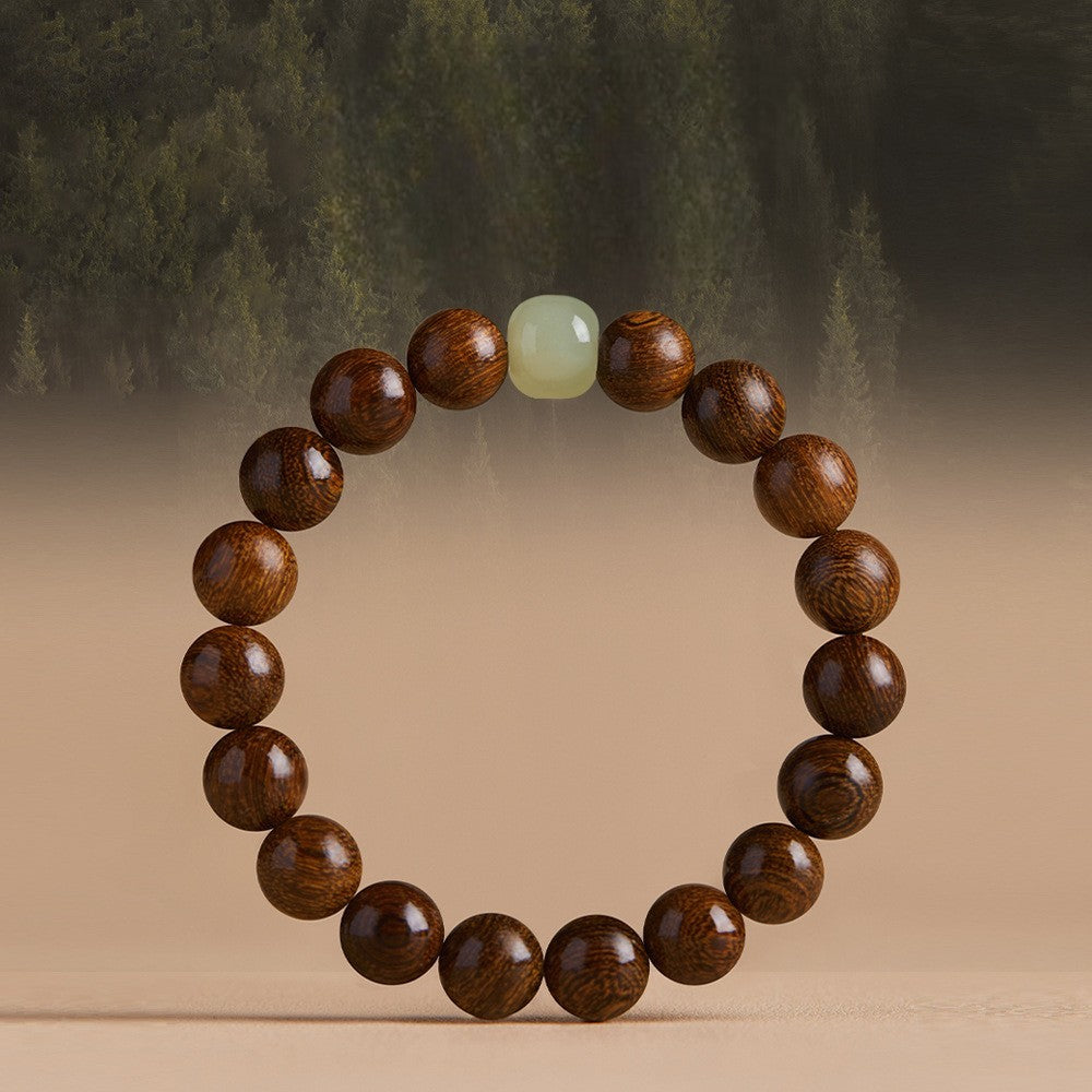 Sandalwood and Jade Bead Prayer Bead