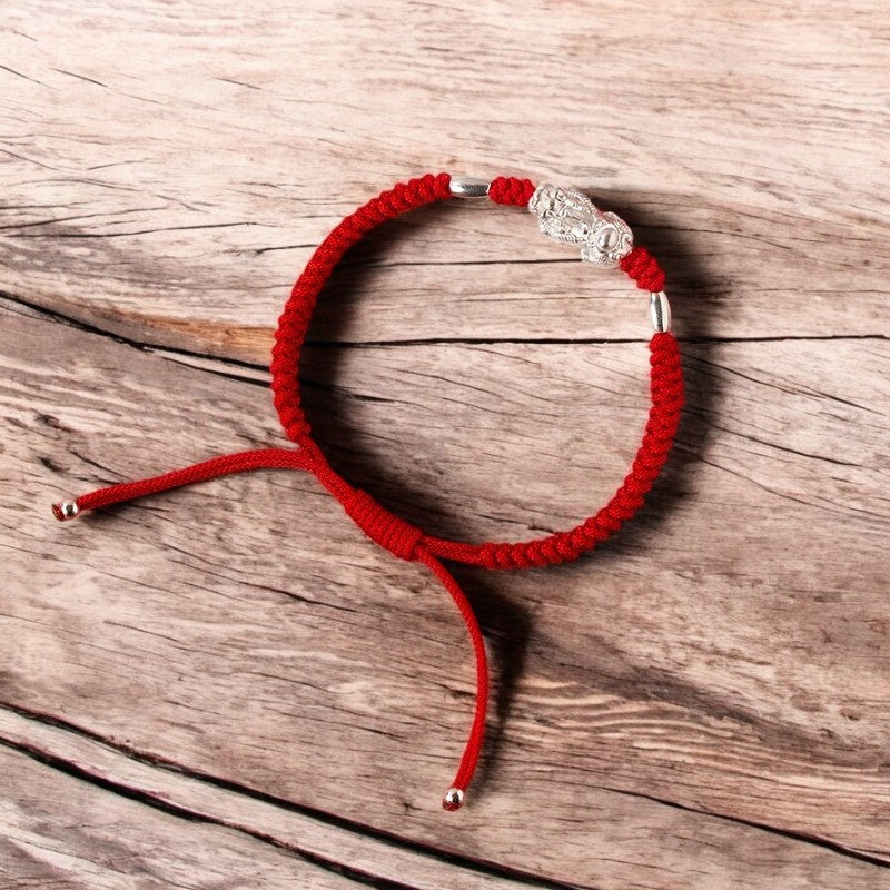 Silver Pixiu Red String Bracelet 2