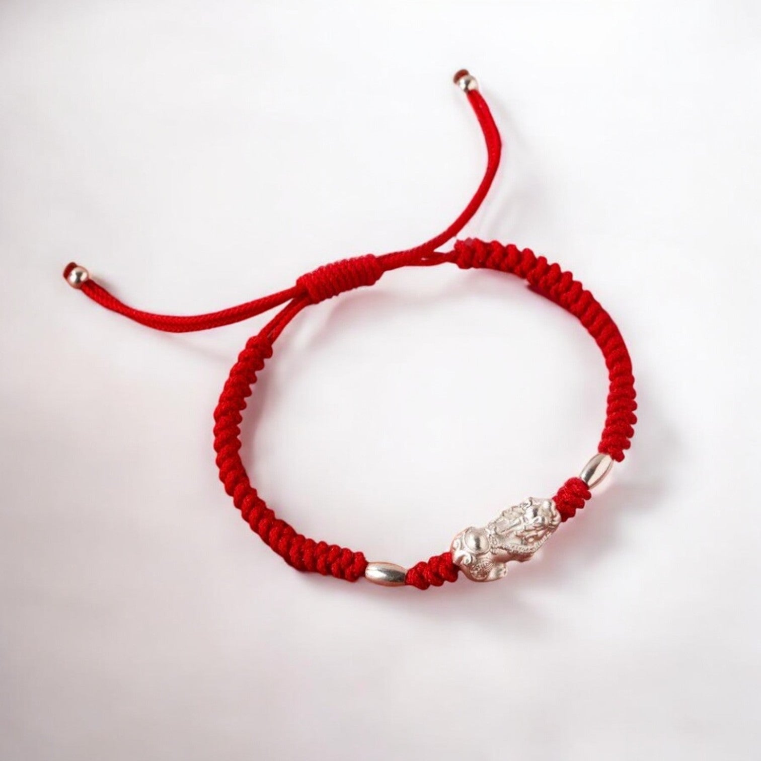 Silver Pixiu Red String Bracelet 3