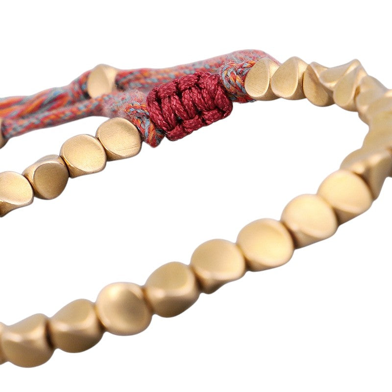 Tibetan Copper Beads Bracelet white