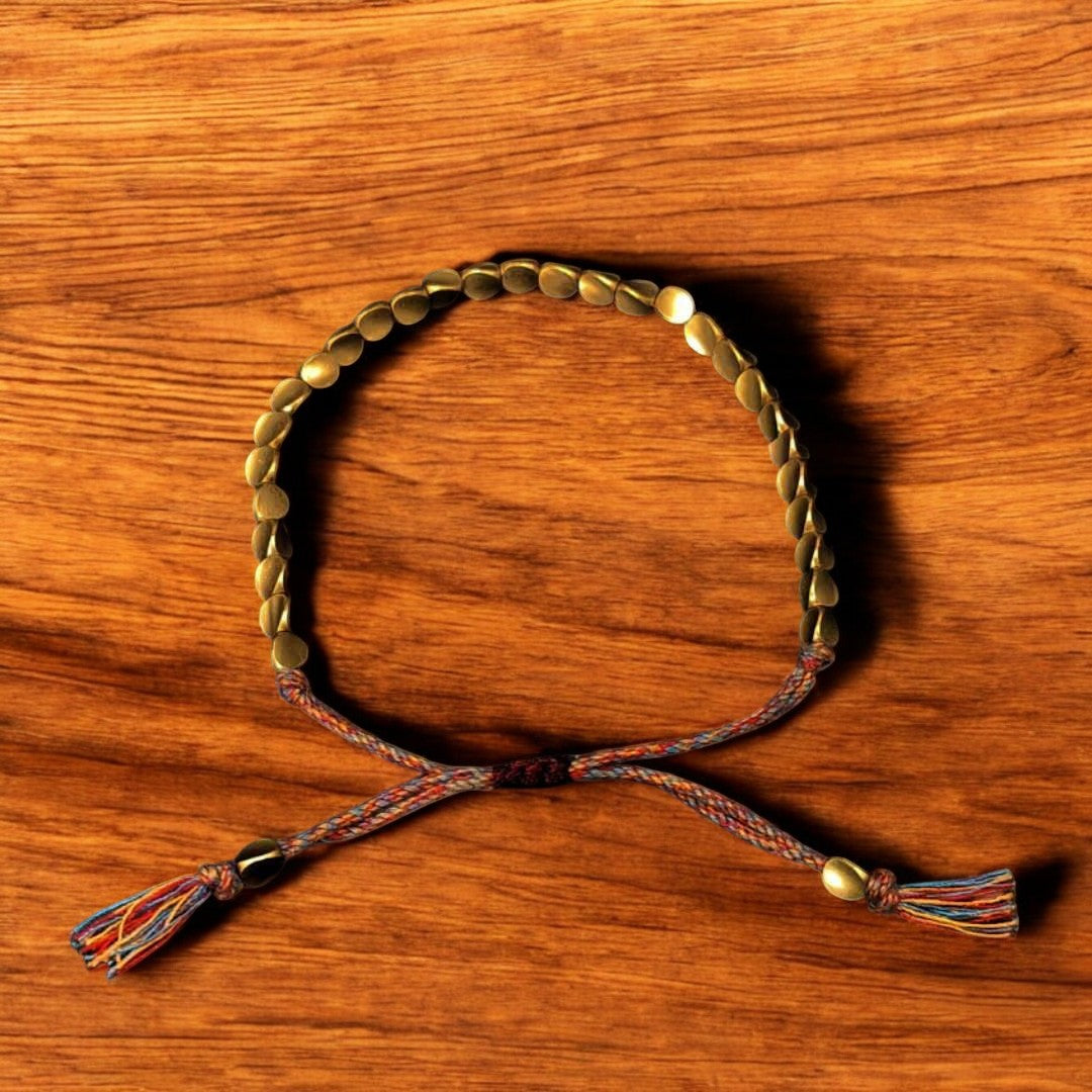 Tibetan Copper Beads Bracelet wood