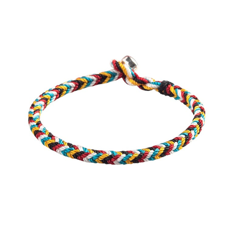 Tibetan Handmade Five Color Protection Braid String Bracelet 3