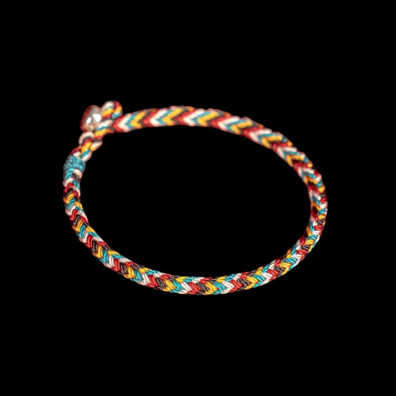 Tibetan Handmade Five Color Protection Braid String Bracelet 4