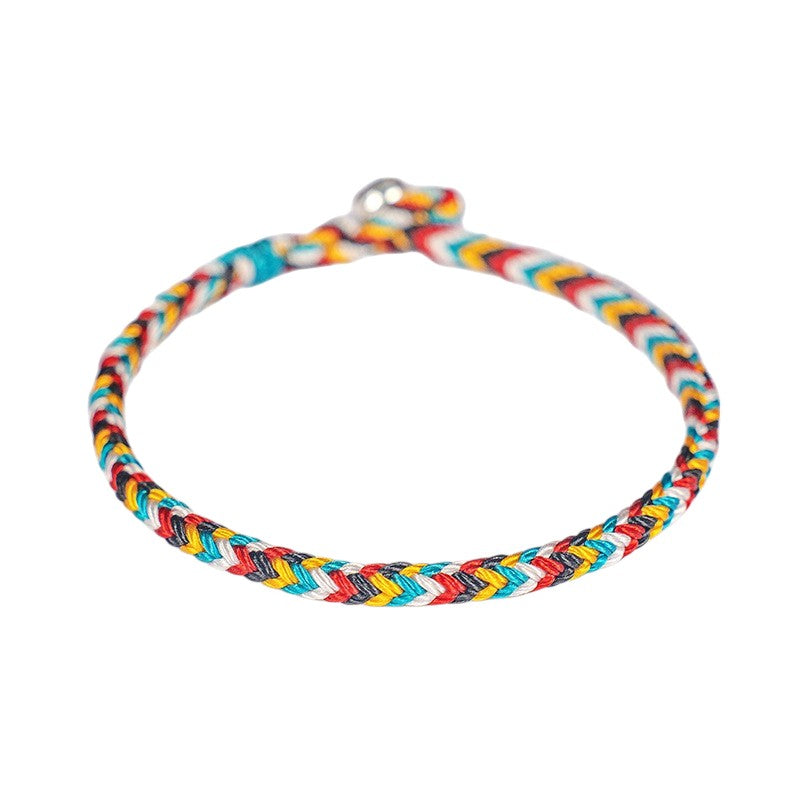 Tibetan Handmade Five Color Protection Braid String Bracelet 6