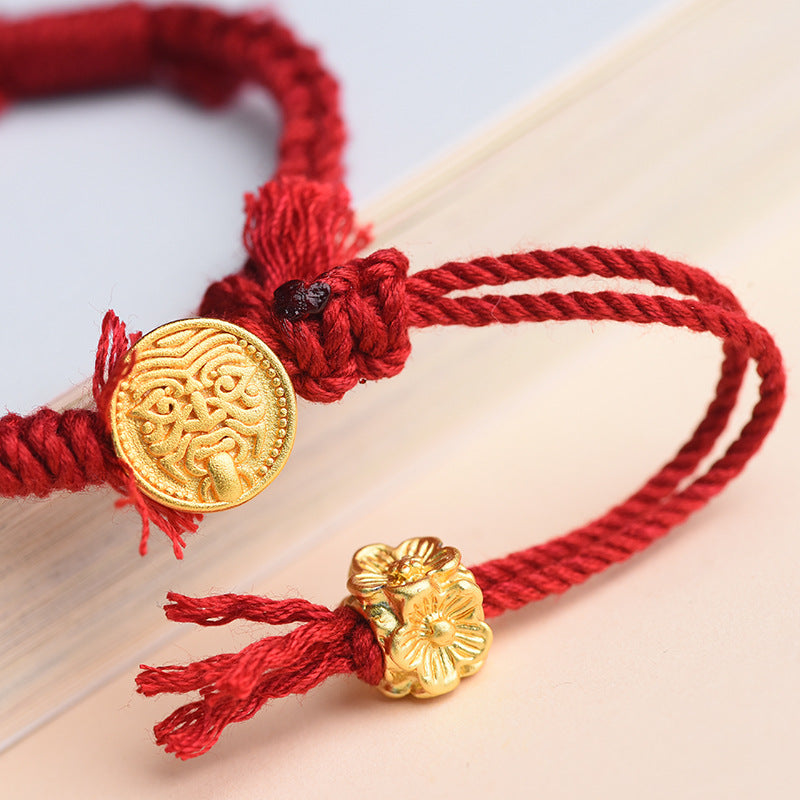Tibetan Handmade Thangka Red String Bracelet