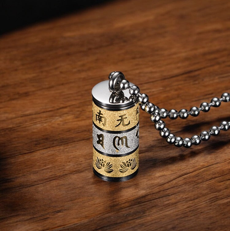 Tibetan Mani Mantra Pendant Necklace 2