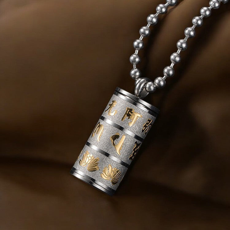 Tibetan Mani Mantra Pendant Necklace 3